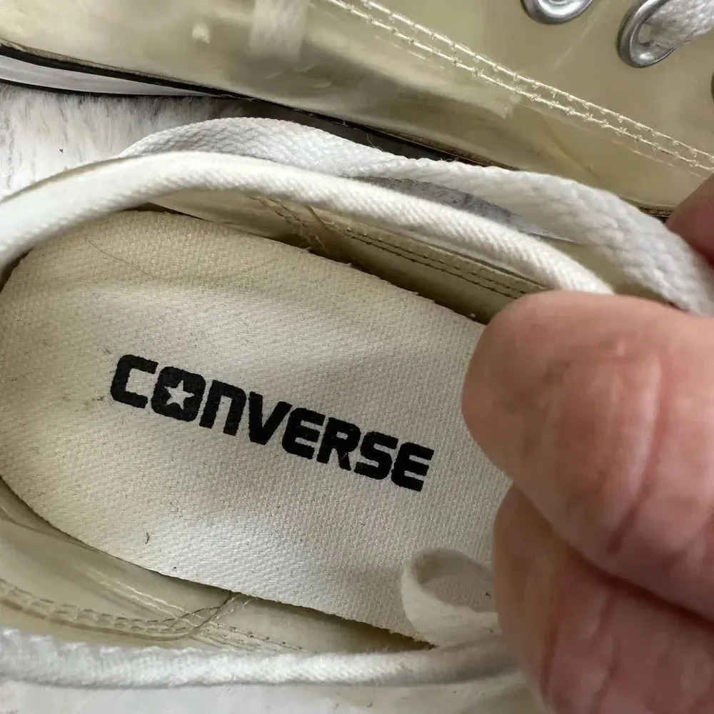 Converse Y2K Clear White Transparent See Trough Low Top Sneakers Size 5 148633C
